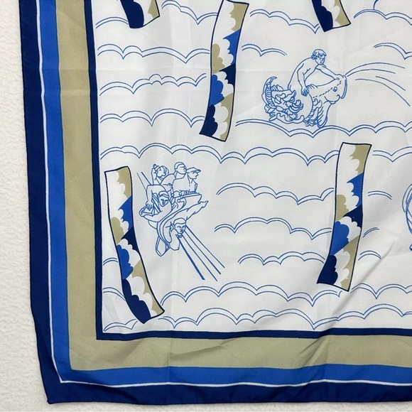 New York Rockefeller Center Square Scarf Iconic Statues Art Deco Prometheus Rare - Picture 5 of 12